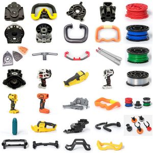 Komponen alat listrik yang dicetak injeksi dari bahan termoplastik